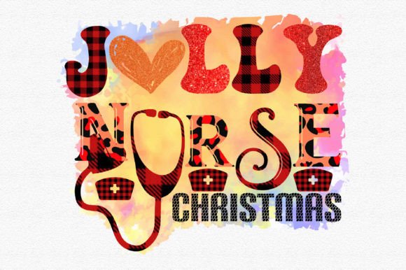 Jolly Nurse Christmas Sublimation Graphics for Crafts