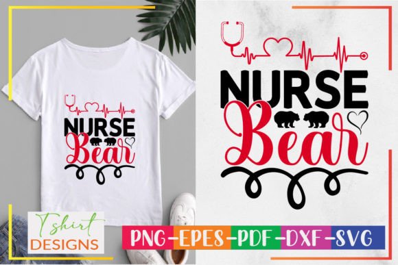 Nurse Bear: Graphics for Crafts & Branding