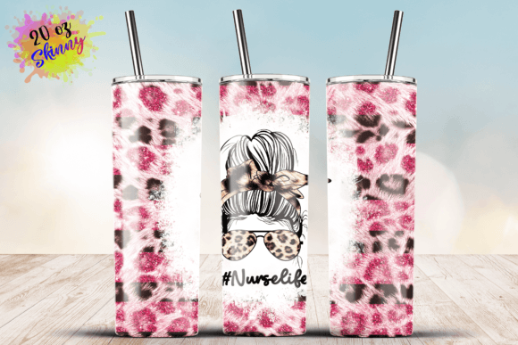Nurse Life Leopard Glitter Graphics for Crafts