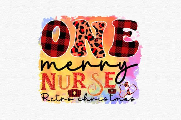 One Merry Nurse Retro Christmas Graphics for Crafts