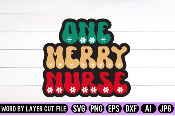 One Merry Nurse Retro Graphics for Crafts