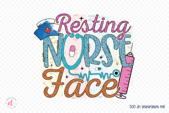Resting Nurse Face PNG: Graphics for Crafts